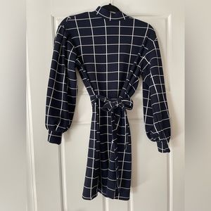 Plaid Navy Blue Shein Dress